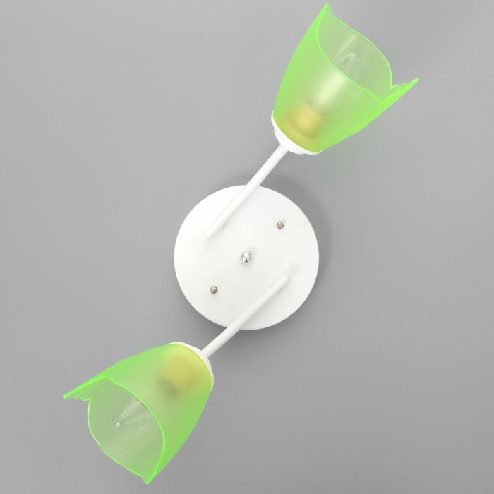 Люстра Оникс 2х15Вт E27 белый-зеленый 50х15х15см BayerLux