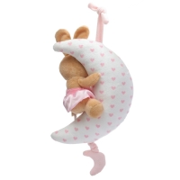 Подвеска музыкальная &laquo;Зайка на луне&raquo;, заводная, на кроватку, коляску, Mum&Baby