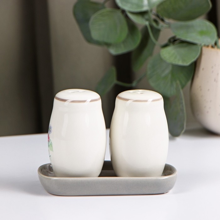 Набор для специй Доляна &laquo;Зайка&raquo;, 2 предмета: солонка, перечница, 130 мл