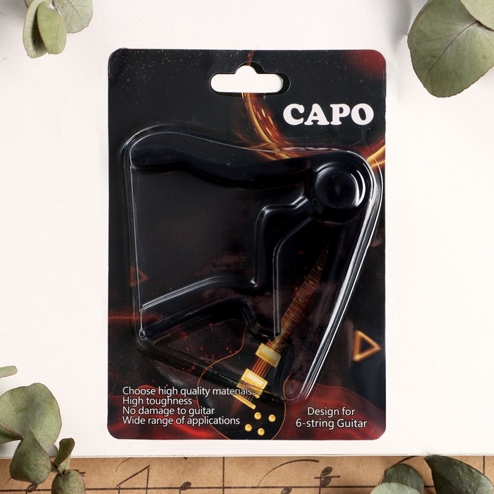 Каподастр для акустической гитары Music Life, черный Каподастр для акустической гитары Music Life, черный