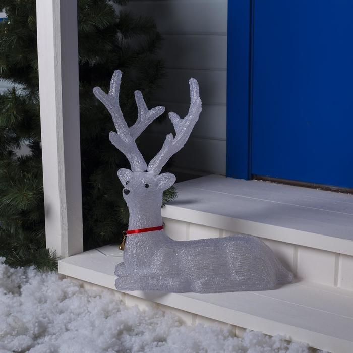 Светодиодная фигура &laquo;Олень благородный&raquo; 80 &times; 76 &times; 30 см, акрил, 176 LED, 8 режимов, 24 В, свечение белое