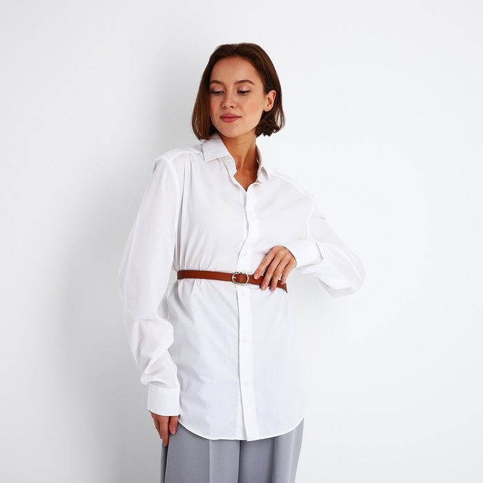 Ремень женский, ширина 2,2 см, пряжка металл, цвет рыжий