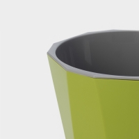 Кашпо для цветов со вставкой «Палермо», 1,8 л, цвет оливковый Кашпо для цветов со вставкой «Палермо», 1,8 л, цвет оливковый