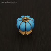 Ручка-кнопка Ceramics 001, керамическая, синяя Ручка-кнопка Ceramics 001, керамическая, синяя