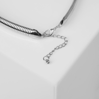 Чокер &laquo;Рельеф&raquo; узкий, 1 см, цвет серебро, 47,5 см