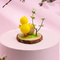 Пасхальный декор &laquo;Цыпленок на полянке&raquo; 8 &times; 8 &times; 7 см