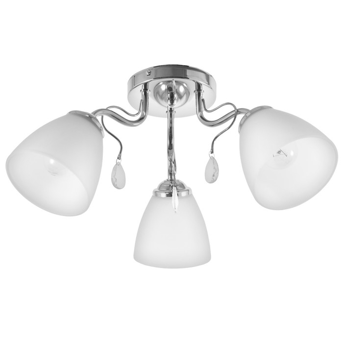 Люстра 2012/3 E27 60Вт серебро 47х47х27 см