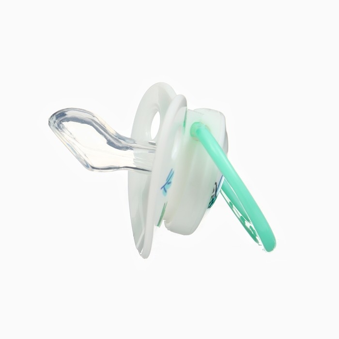 Соска - пустышка ортодонтическая &laquo;Птички&raquo;, +6 мес., цвет зеленый