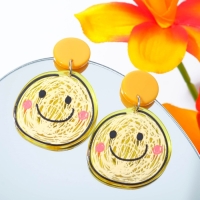 Серьги пластик &laquo;Смайлик&raquo;, цветные