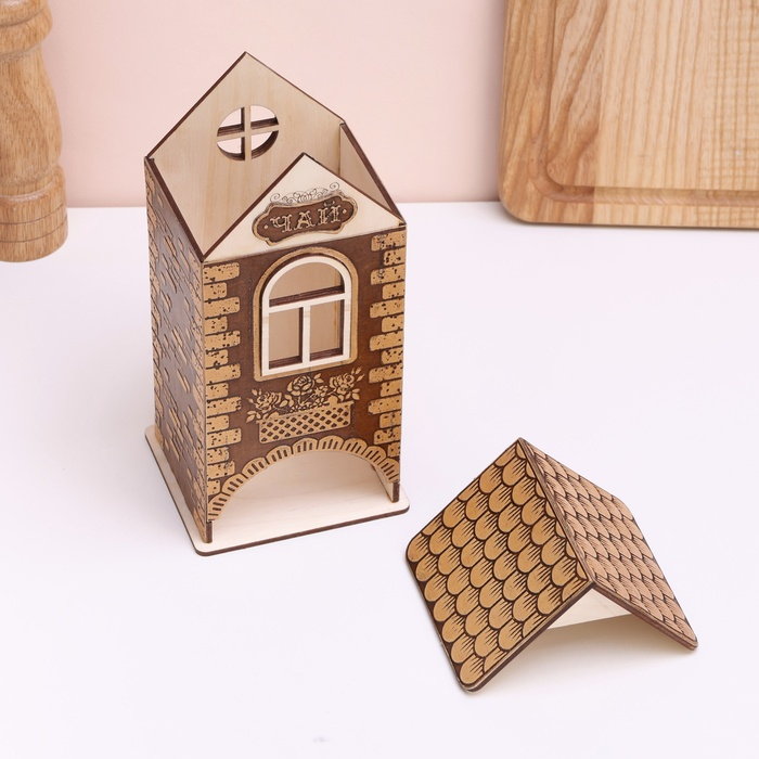Чайный домик «Ажур», 10х9х20 см, береста Чайный домик «Ажур», 10х9х20 см, береста
