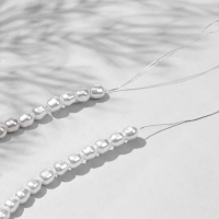 Бусины пластиковые на нити «Жемчуг» 0,7×0,6×0,6 см, (набор 150 шт.), цвет белый Бусины пластиковые на нити «Жемчуг» 0,7×0,6×0,6 см, (набор 150 шт.), цвет белый