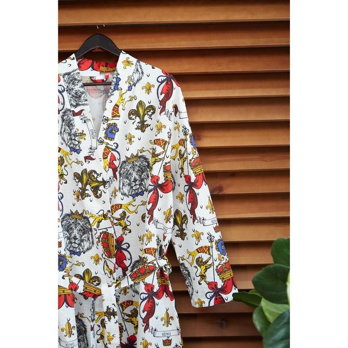 Халат мужской удлиннный Этель Халат мужской удлиннный Этель "Настоящий мужчина" размер 50-52, вафля 200г/м2, 100% хлопок