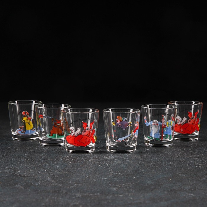 Набор питьевой &laquo;Приколы&raquo;, 7 предметов: графин 500 мл, стопки 50 мл, 6 шт