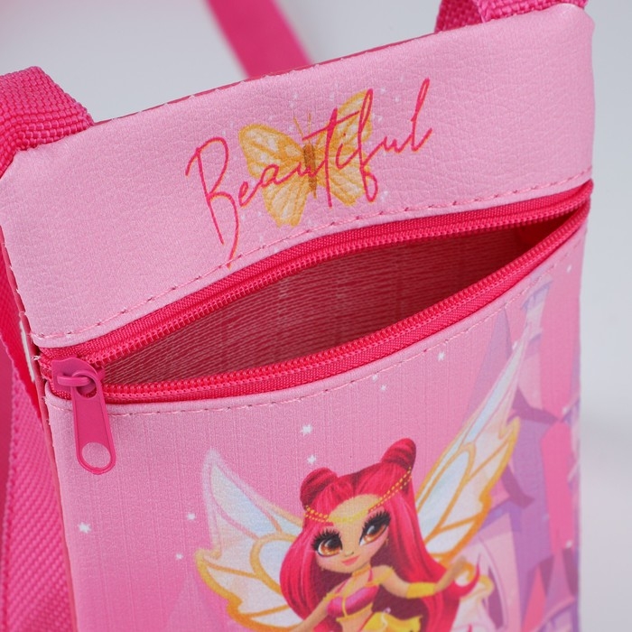 Подарочный набор для девочки &laquo;Маленькая волшебница&raquo;, сумка, заколки для волос, цвет розовый