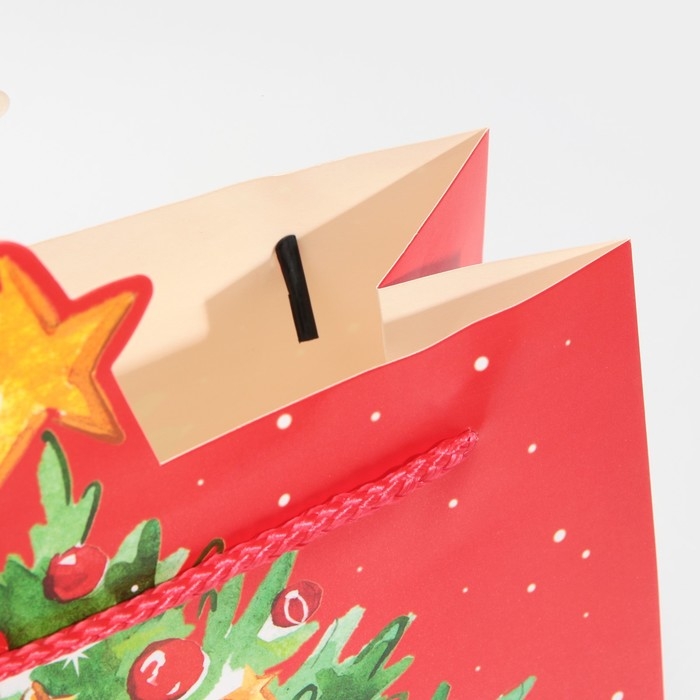 Пакет подарочный новогодний &laquo;Ёлочка&raquo;, 25 х 26 х 10 см, Новый год