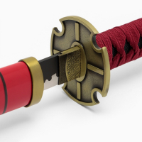 Сувенирное оружие &laquo;Катана&raquo;, малиновые, в  полоску  ножны, вставка с обвязкой, 100см