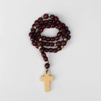 Чётки деревянные &laquo;Православные&raquo; 50 бусин через шарик, цвет коричневый