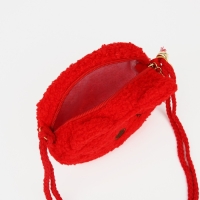 Сумка детская для девочки на молнии, длинный шнурок, цвет красный Сумка детская для девочки на молнии, длинный шнурок, цвет красный