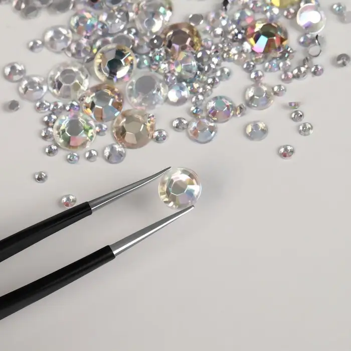 Стразы для декора, 12 ячеек, 1.5/2/2.5/3 мм, голографические