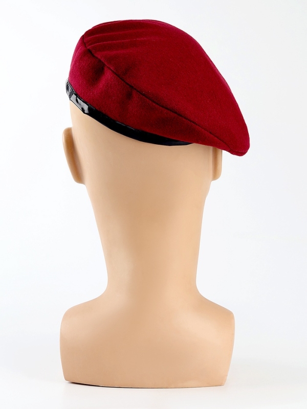 Берет военного, цвет бордовый