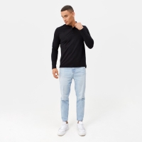 Футболка с дл. рукавом мужская MINAKU цвет чёрный, р-р 44