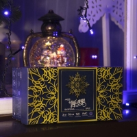 Гирлянда &laquo;Бахрома&raquo; 3 &times; 0.6 м, IP44, УМС, тёмная нить, 160 LED, свечение фиолетовое, 220 В