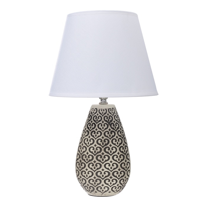 Настольная лампа с абажуром RISALUX &laquo;Римини&raquo;, Е27, 40 Вт, 25&times;25&times;43 см