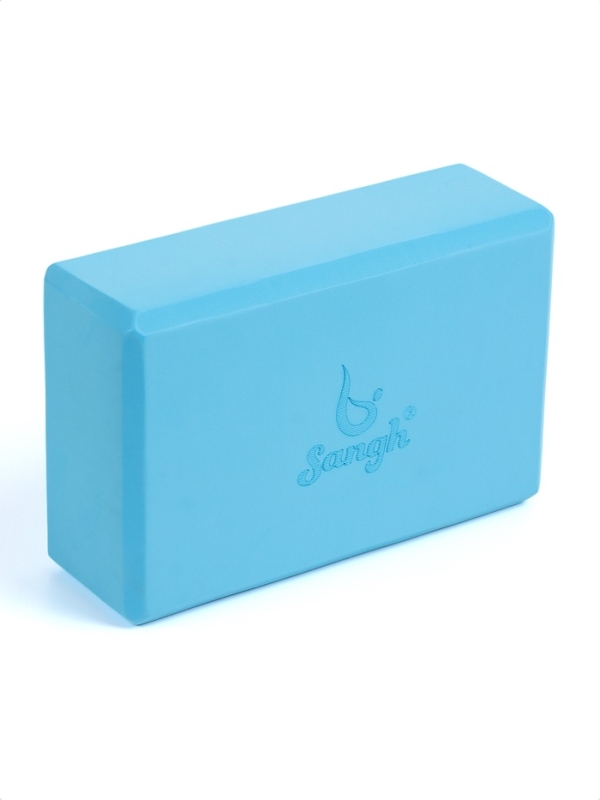 Блок для йоги 23 х 15 х 7,5 см, вес 120 гр, цвет голубой Блок для йоги 23 х 15 х 7,5 см, вес 120 гр, цвет голубой