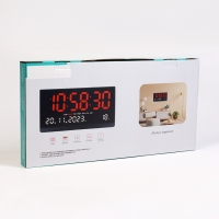 Часы электронные настенные, календарь термометр, 47.5 х 25.3 см, красные цифры 10.8 х 5.3 см 10766 Часы электронные настенные, календарь термометр, 47.5 х 25.3 см, красные цифры 10.8 х 5.3 см 10766