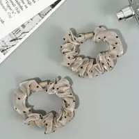 Резинка для волос "Летиция" (набор 2 шт) 7 см, бежевый