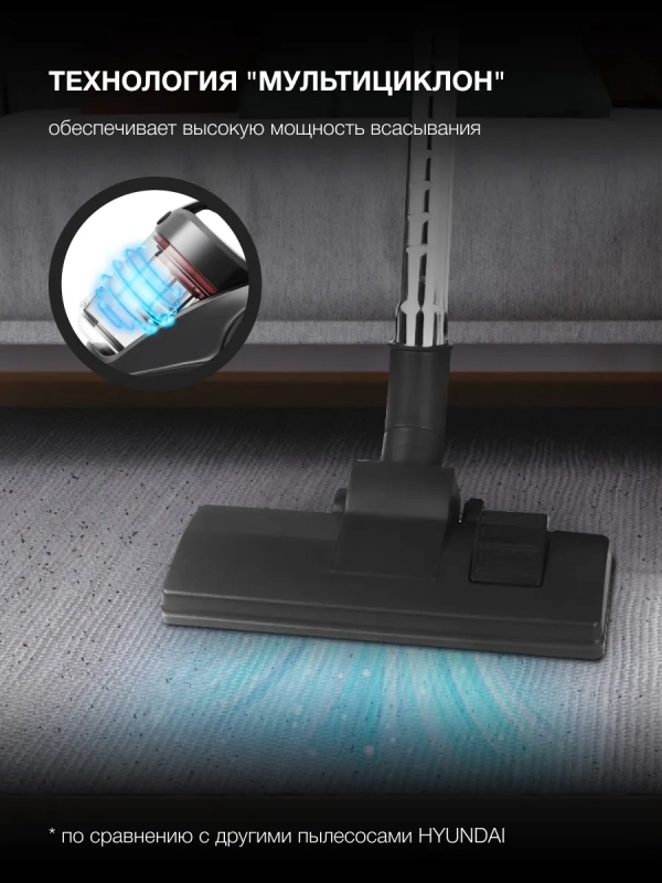 Пылесос HYV-C4500 2400Вт темно-серый