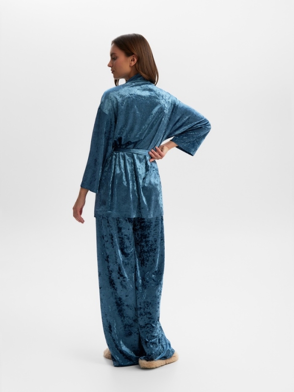 Комплект женский (жакет, брюки) KAFTAN Velvet 40-42, синий