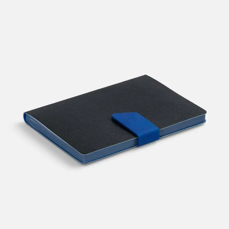 Ежедневник Boom, недатированный, черный c ярко-синий