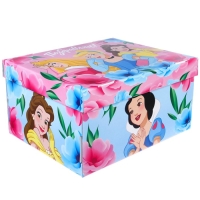 Подарочная коробка с крышкой, складная "Поздравляю" 31х25.5х16 см, Принцессы