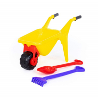 Песочный набор: тачка «Садовод», лопата большая, грабли большие, цвета МИКС Песочный набор: тачка «Садовод», лопата большая, грабли большие, цвета МИКС