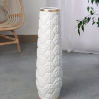 Ваза керамика напольная "Хадвин" 60х13 см, белый Ваза керамика напольная "Хадвин" 60х13 см, белый