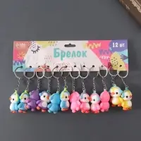 Брелок резина "Пингвин в наушниках" МИКС 4,7х3,5х2,2 см