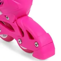 Коньки детские раздвижные BlackAqua, р. 30-33, для фитнеса, с роликовой платформой, мультиколор