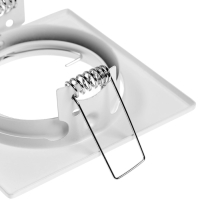 Светильник встраиваемый поворотный, под лампу MR16, квадрат, металл, белый