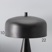 Настольная лампа с абажуром RISALUX &laquo;Манс&raquo; модерн, , G9, 3 Вт, чёрный, 22&times;22&times;37 см