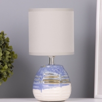 Лампа настольная "Рэндзи" 1х40Вт Е14 синий/белый 13х13х25см