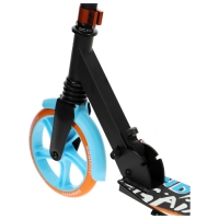 Самокат городской GRAFFITI Lux 200, колёса PU 200 мм, амортизатор передний, ABEC 11 Carbon, цвет чёрный