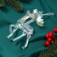 Украшение ёлочное "Гордый олень" 13х8 см, прозрачный перелив Украшение ёлочное "Гордый олень" 13х8 см, прозрачный перелив