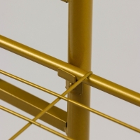 Подставка для цветов Greengo, 3 полки, 43 &times; 22 &times; 57 см, напольная, металл, цвет золотой