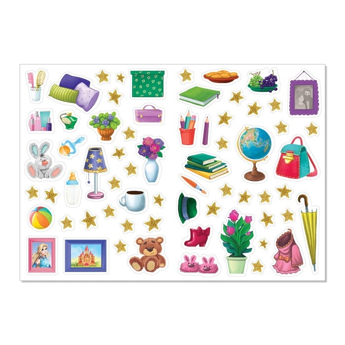 Наклейки &laquo;Наряди куколку. Сестрёнки&raquo;, 12 стр.