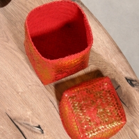 Корзинка плетеная "Голден" 16х16х23 см, розовый Корзинка плетеная "Голден" 16х16х23 см, розовый