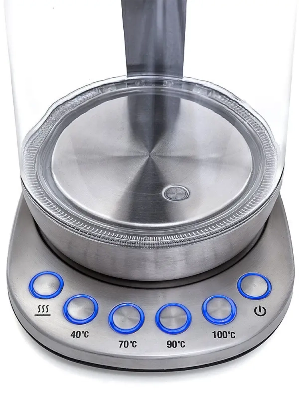 Чайник электрический стеклянный с подсветкой КТ-616 - 1.5 л