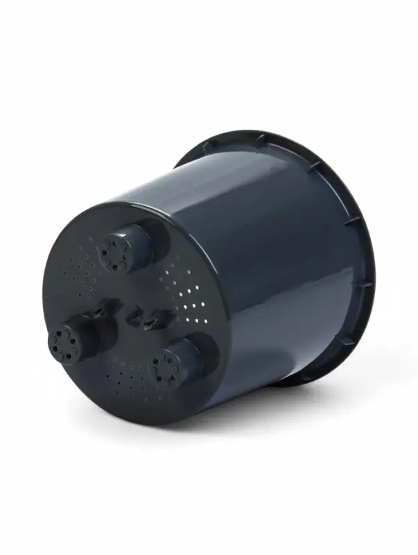 Кашпо со вставкой 2,3 л d15,7 см h15,2см "Desert" пластик серый