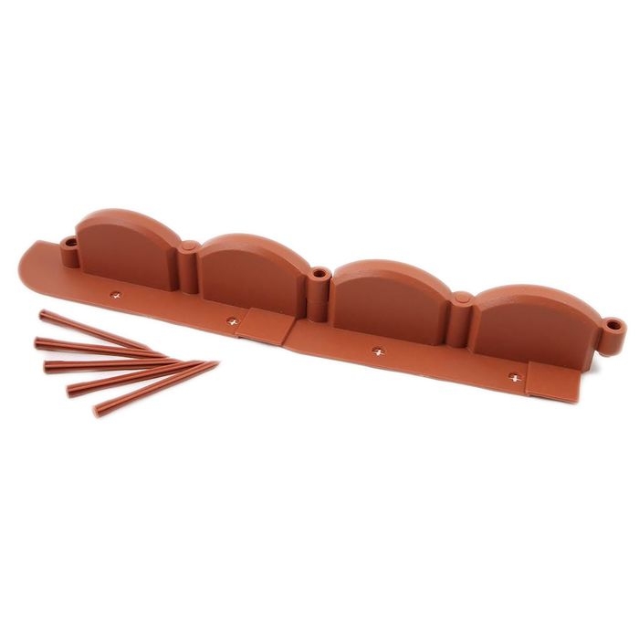 Бордюр &laquo;Волна&raquo;, длина 3.2 м, терракотовый