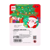 Набор ластиков фигурных, 6 штук, новогодние, в блистере Набор ластиков фигурных, 6 штук, новогодние, в блистере